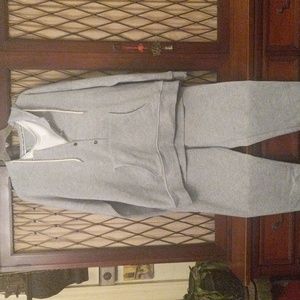 3 piece lounge outfit in grey with white top